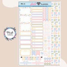 Soft Pastel Kitty Cats Sampler Planner Stickers, Kawaii Theme, Cute Kawaii Cats