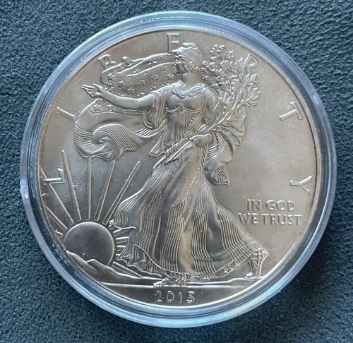 2015 American Silver Eagle Dollar 1 Troy Ounce 0.999 Purity Uncirculated Coin