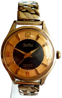 Vintage 50er ZentRa EE Swiss!!! Herren Handaufzug, vergoldet, läuft an!!! - Bild 1 von 4