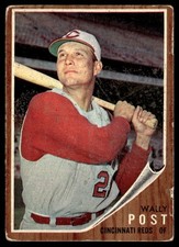 1962 Topps Wally Post  - Cincinnati Reds #148