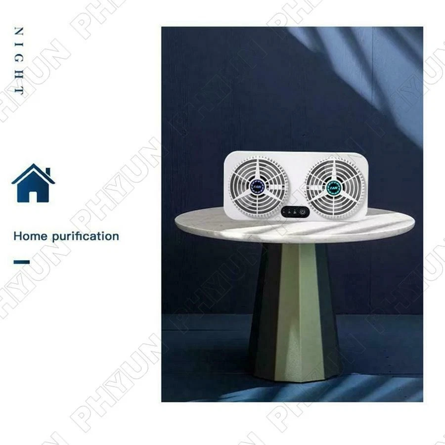 US Car Air Circulation Smoke Exhaust Ventilation Cooling Fan Cooler USB Charging Foto 4 de 4