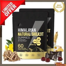 Shilajit Gummies ,Shilajit micronutrient supplement Himalayan premium 60 Gummies