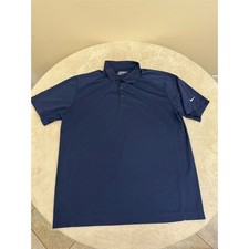 Nike Golf Dri-Fit Men's Polo Shirt Navy Blue Size XL Short Sleeve