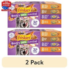 2 pack Purina Friskies Pate, Soft Poultry Variety Pack, Wet Cat Food 5.5oz Can