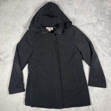 Calvin Klein Coat Womens M Black Hooded Quilt...