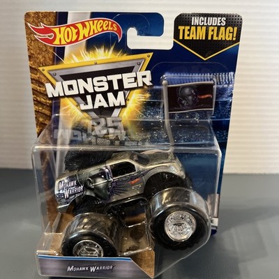 2017 Hot Wheels Monster Jam 1:64 Truck CHROME MOHAWK WARRIOR Team Flag 1/64