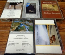 WINDHAM HILL CASSETTE TAPE LOT ACKERMAN ALEX DE GRASSI SHADOWFAX MCCANDLESS VGC