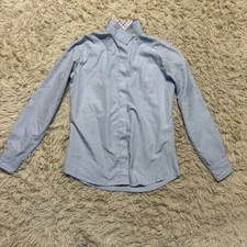 Women Size 6/34 Blue Tailored Sportsman Long Sleeve Horseback Riding Show Shirt