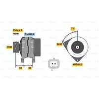 Bosch Generator Lichtmaschine 75A 14V FüR Renault Thalia I Clio II Twingo