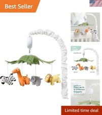 Crib Mobile for Boys or Girls - White Musical Baby Crib Mobile with 12 Lullab...