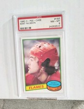 1980 OPC Kent Nilsson Rc PSA 8 Graded 1980-81 O-Pee-Chee Rookie Card. rookie card picture
