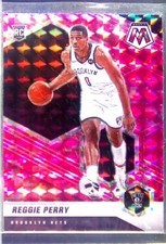 2020-21 Mosaic Reggie Perry Mosaic Camo Pink RC #244 Nets