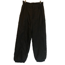 NWOBLACKBEAR YOUTH SNOW SKI PANTS SZ 14 BLACK INSULATED ELASTIC WAIST 32"