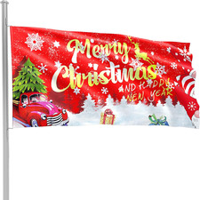 Christmas Flag 3x5 Ft,Large Merry Christmas House Flags for Outside, Merry Chris