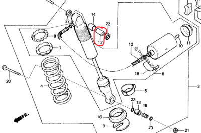 ATC 200X, 350X, TRX 200, 200SX REAR SHOCK BUSHING SLEEVE COLLAR