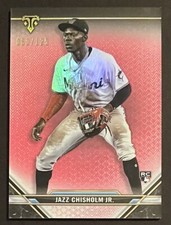 2021 TOPPS TRIPLE THREADS JAZZ CHISHOLM #22 TOURMALINE PINK ROOKIE RC @ 60/125 @