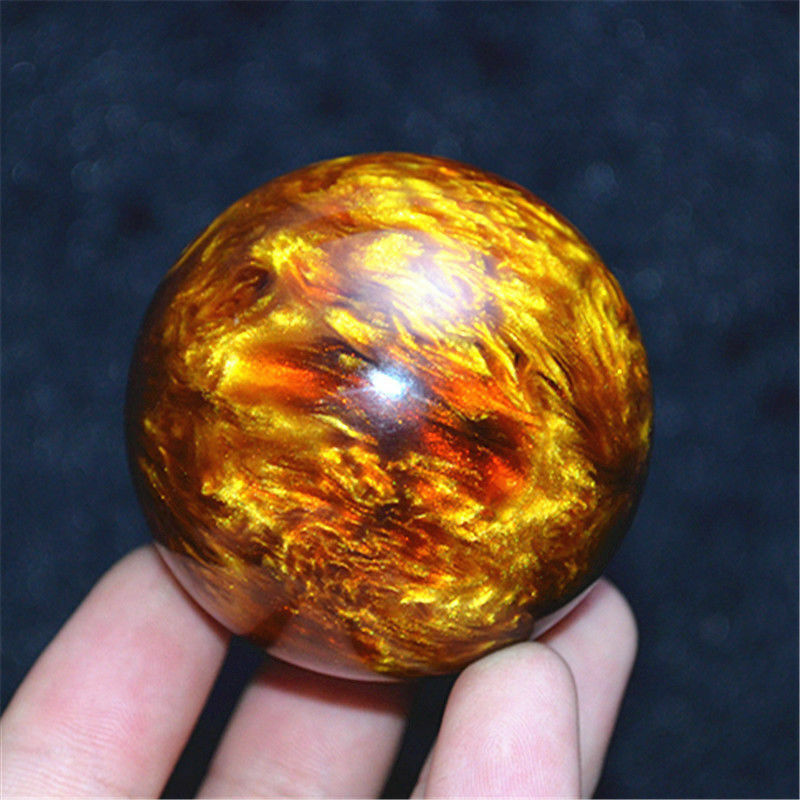 Genuine Golden Black Coral Sea Willow Cure Handball Men Women Fitness Ball 50mm