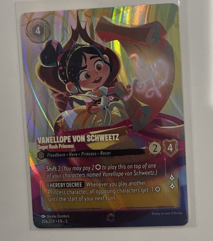 Lorcana Vanellope von Schweetz Sugar Rush SHIMMERING SKIES ENCHANTED 206/204 NM