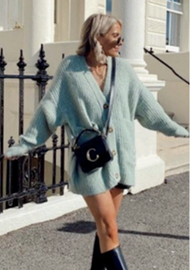 zara knit cardigan with patch pockets