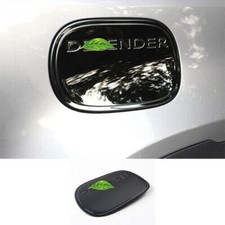 Exterior Fuel Tank Cap Cover Glossy Black Steel For Land Rover Defender 2020-23