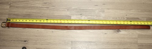 H&M Brown Genuine Leather Belt - Gold Buckle Size M - 41" Long - Made in Sweden - Picture 8 of 8