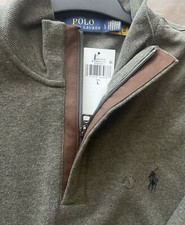 NWT Polo Ralph Lauren Olive  Half-Zip Sweater Men's L