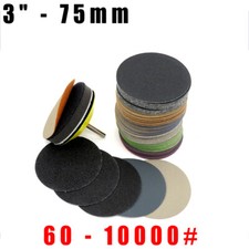 3 - 75mm Wet & Dry Sanding Discs Sandpaper Ho...