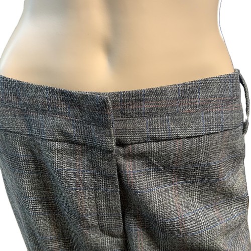 Dressbarn Grey Plaid Vintage Business Straight Leg Trousers Sz 18W 100% Wool NWT - Picture 2 of 15