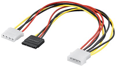 Stromadapter SATA auf 2x Molex 4pol               #c539