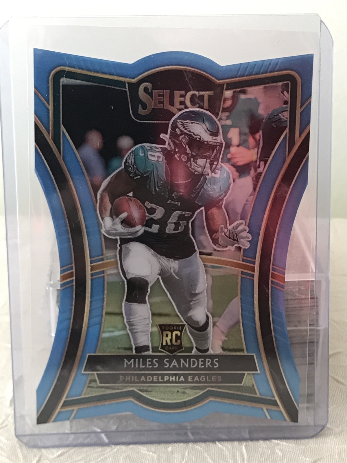 2019 Select Die-Cut Light Blue Prizm #102 Miles Sanders RC /99