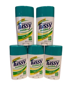 5x Tussy Invisible Light Aloe pH Balanced Deodorant Solid 1.7oz ea