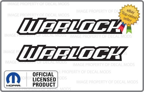 Set of 2: Dodge RAM truck WARLOCK side decals stickers Matte Black SD3W0 - Afbeelding 1 van 3