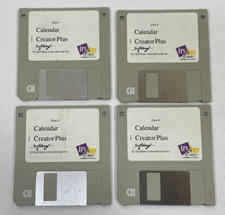 Vintage Calendar Creator Plus 3.5" Floppy Disk Software Disc 1, 2, 3, 4 PC Mac
