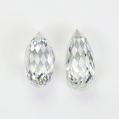 CT Lab Grown Briolette Cut CVD Diamond White-F Color VS Clarity Lab Diamond