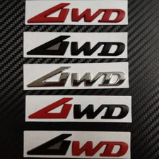 Car Badge 4WD Four Full time  Metal Trunk Side Rear Motorcycle Emblem Sticker
