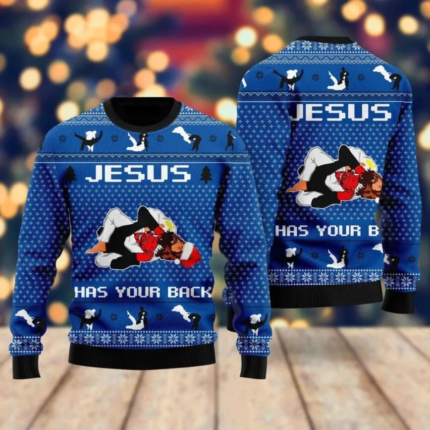 Jiu jitsu ugly christmas cheap sweater
