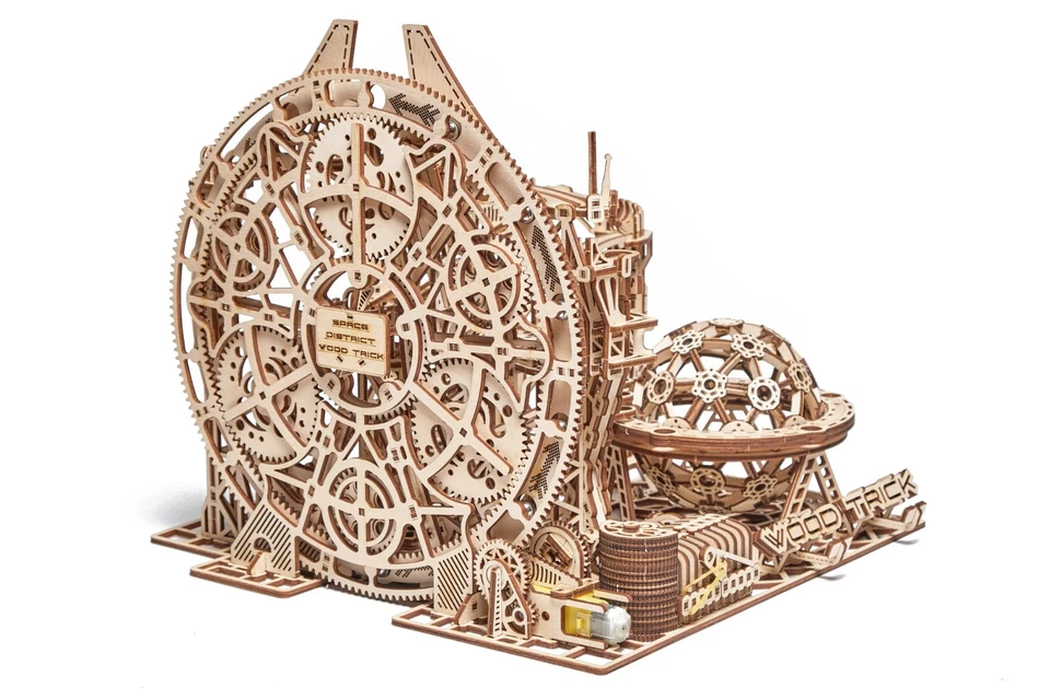 Truco de Madera Galaxia Mármol Correr Madera 3D Modelo Mecánico Kit Puzzle Juguete Hágalo Usted Mismo Regalo Foto 3 de 4