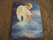 6 child angel christmas cards 7"x5" by tree free greetings