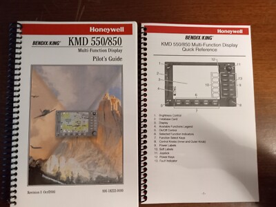 Bendix/King KMD 550/850 multi-fumction display Pilots Guide w quick reference