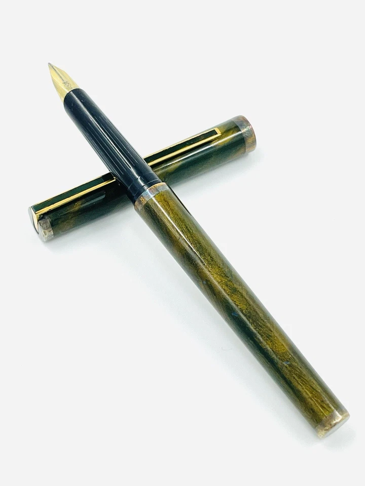 St Dupont Laque De Chine Vintage Füllfederhalter 18ct Goldfeder - Bild 2 von 4