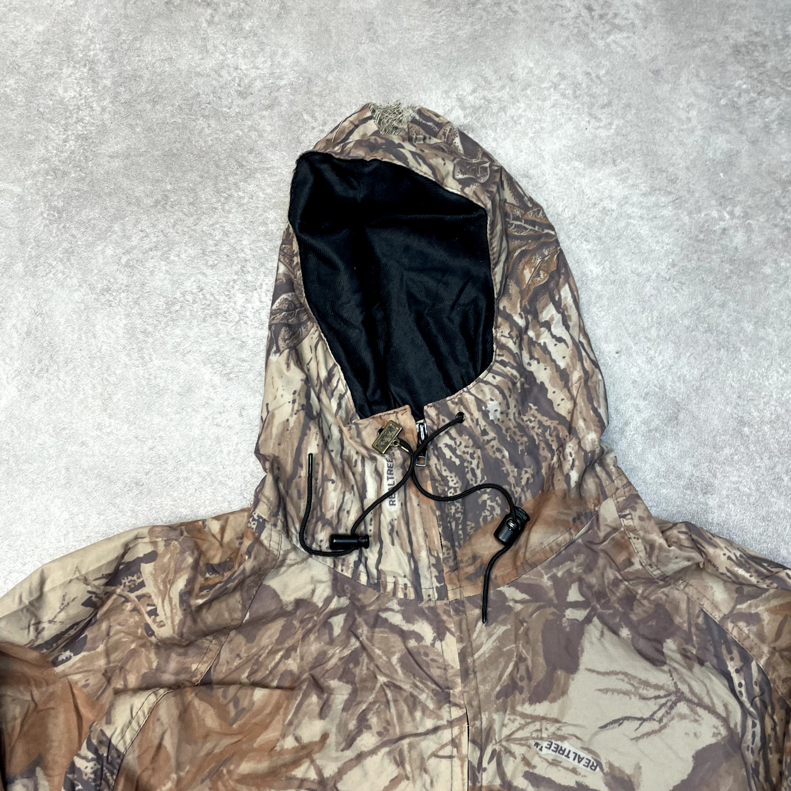 Real Tree Waterproof Jacket Mens Large Vintage Hunting Camo Workwear Coat, Green image 8