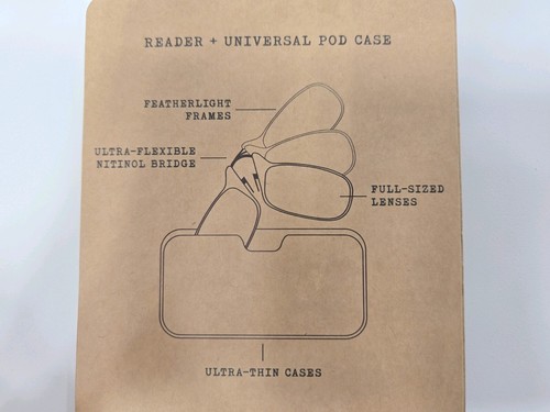 Rae Dunn by ThinOptics UltraThin Reading Glasses Readers & Pod Case +2.00 - Picture 2 of 2