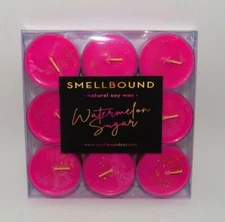 WATERMELON SUGAR * 100% Soy Wax Tealight Candles * (9) Clean Burning Tea Lights
