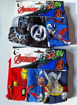 Marvel Avengers 3er Set Socken Gr. 31-34 Superhelden Superheld Captain America
