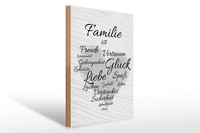 Holzschild Spruch 30X40 Cm Familie Ist Freude Vertrauen GlüCk Spaß Deko Schild