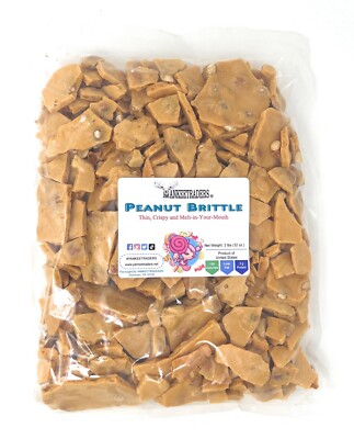 Peanut Brittle, 2 lbs. ~ YANKEETRADERS  Brand ~ FREE SHIPPING