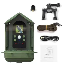 Solar Powered Smart Bird Feeder with Solar Roof, App Control