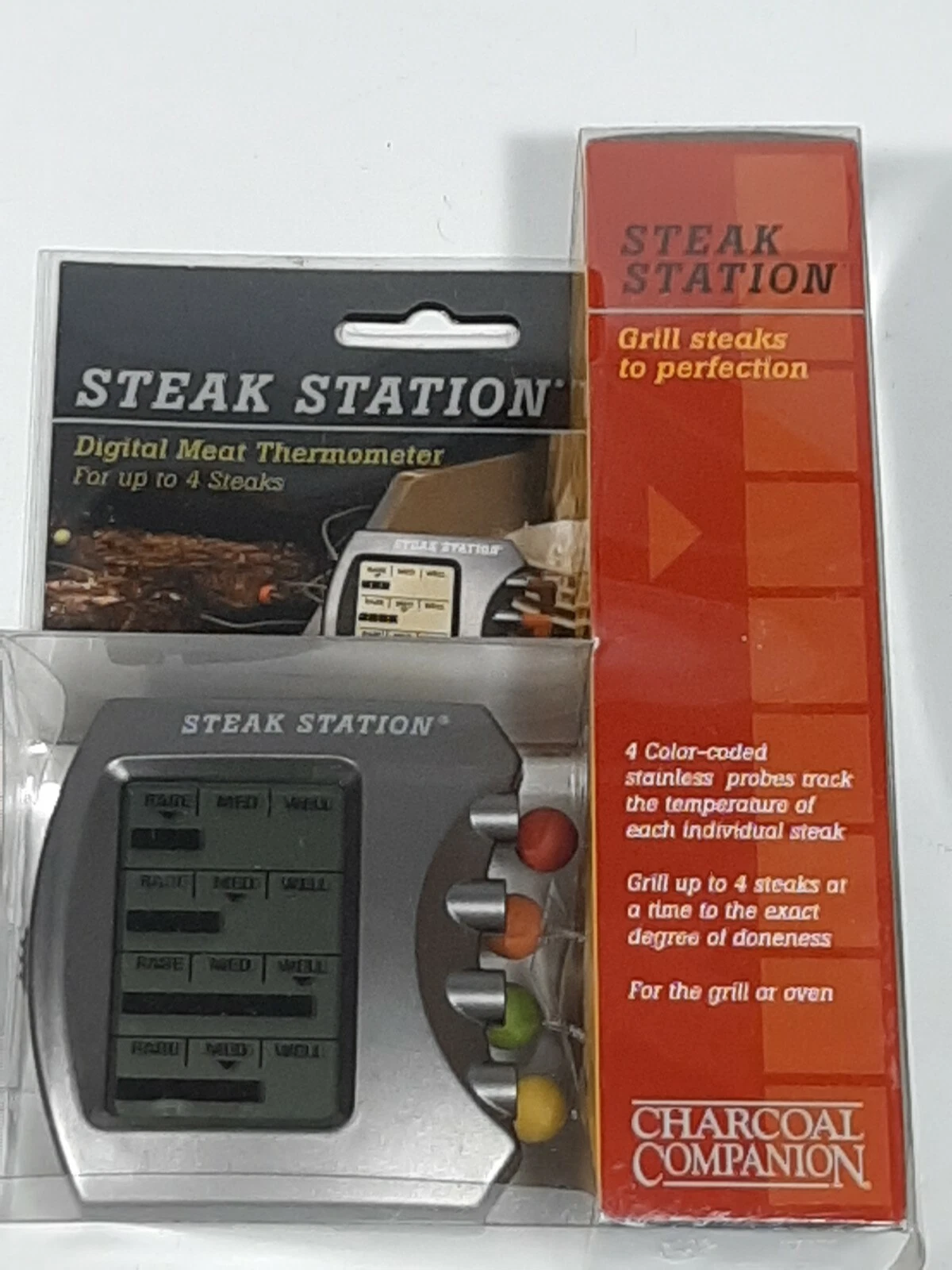 Charcoal Companion, Steak Station, Digital Meat Thermometer, for up to 4 Steaks