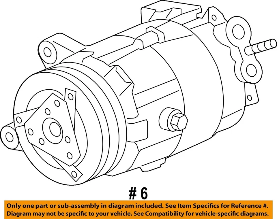 Compresor de aire acondicionado usado para: Chevrolet Impala 2016 3,6 grado A Foto 4 de 4