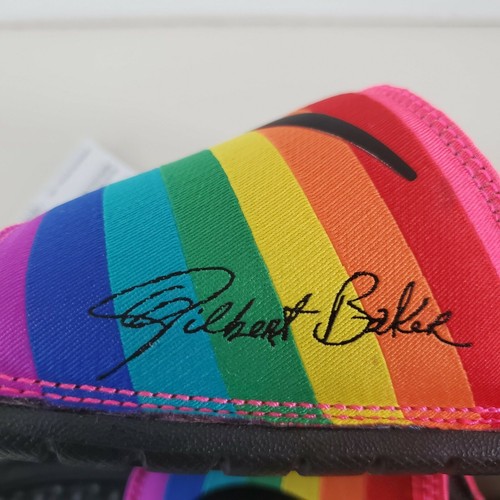 nike benassi rainbow